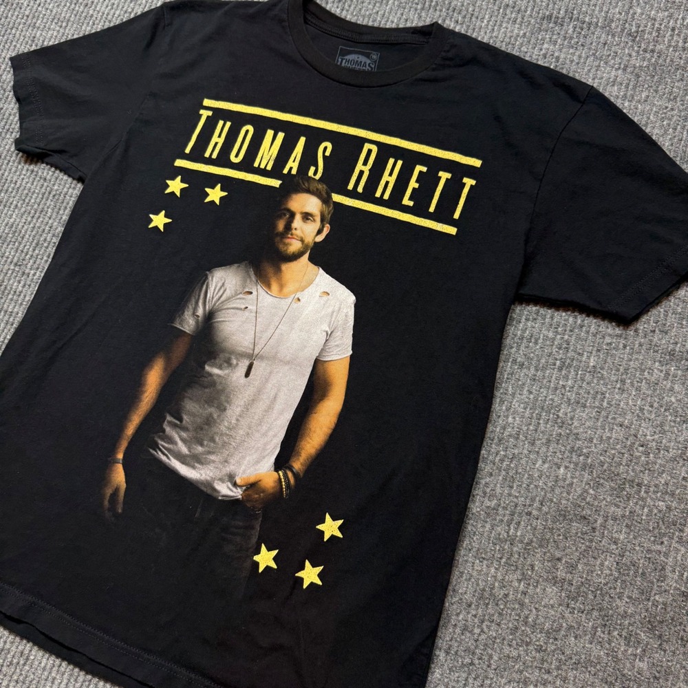 Thomas Rhett 2015 Home Team Tour Concert T Shirt Black Mens Large Cotton